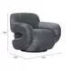 Boble Storm Gray Upholstered Swivel Accent Chair
