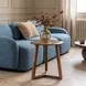 Macaria Walnut Round Side Table