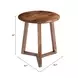 Macaria Walnut Round Side Table