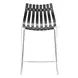 Beaufort Black and Silver Counter Height Stool Set of 2