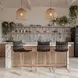 Beaufort Black and Silver Counter Height Stool Set of 2