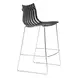 Beaufort Black and Silver Bar Stool Set of 2
