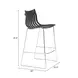 Beaufort Black and Silver Bar Stool Set of 2