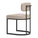 Velar Beige and Gray Upholstered Dining Chair Set of 2