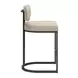 Velar Beige and Gray Upholstered Counter Height Stool Set of 2