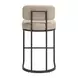Velar Beige and Gray Upholstered Counter Height Stool Set of 2