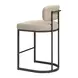 Velar Beige and Gray Upholstered Counter Height Stool Set of 2