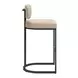Velar Beige and Gray Upholstered Bar Stool Set of 2
