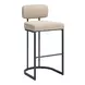 Velar Beige and Gray Upholstered Bar Stool Set of 2