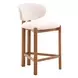 Rosetta Beige Upholstered Counter Height Stool Set of 2