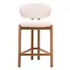 Rosetta Beige Upholstered Counter Height Stool Set of 2