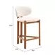 Rosetta Beige Upholstered Counter Height Stool Set of 2