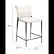 Freesia White Upholstered Counter Height Stool Set of 2