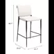 Freesia White Upholstered Bar Stool Set of 2