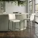 Freesia White Upholstered Bar Stool Set of 2