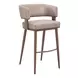 Poise Brown Upholstered Bar Stool