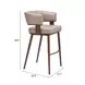 Poise Brown Upholstered Bar Stool