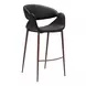 Limay Black Upholstered Bar Stool