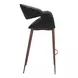 Limay Black Upholstered Bar Stool