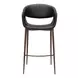 Limay Black Upholstered Bar Stool