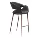Limay Black Upholstered Bar Stool