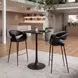 Limay Black Upholstered Bar Stool