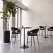 Limay Black Upholstered Bar Stool
