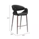Limay Black Upholstered Bar Stool