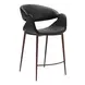 Limay Black Upholstered Counter Height Stool