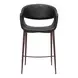 Limay Black Upholstered Counter Height Stool
