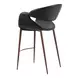 Limay Black Upholstered Counter Height Stool