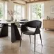 Limay Black Upholstered Dining Chair Set of 2