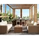Ravina Louis Cream Performance Fabric Upholstered Outdoor Arm Chair