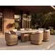 Juna Louis Cream Performance Fabric Upholstered Outdoor Lounge Chair