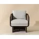 Juna Louis Cream Performance Fabric Upholstered Outdoor Lounge Chair