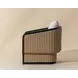 Juna Louis Cream Performance Fabric Upholstered Outdoor Lounge Chair
