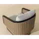 Juna Louis Cream Performance Fabric Upholstered Outdoor Lounge Chair