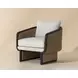 Juna Louis Cream Performance Fabric Upholstered Outdoor Lounge Chair