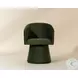 Ettara Moss Green Swivel Arm Chair
