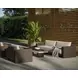 Ravina Louis Cream and Gray Performance Fabric Outdoor 96" Sofa