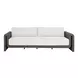 Ravina Louis Cream and Gray Performance Fabric Outdoor 96" Sofa