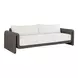 Ravina Louis Cream and Gray Performance Fabric Outdoor 96" Sofa