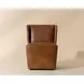 Marbella Tobacco Tan Upholstered Wheeled Dining Chair