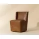 Marbella Tobacco Tan Upholstered Wheeled Dining Chair