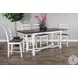 Hearthwood Haven White Carriage House Extendable Rectangular Counter Height Friendship Dining Room Set