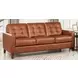 Cassian Nutmeg Leather 80" Sofa