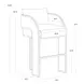Baz Napa Beige Bar Stool