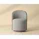 Opaline Belfast Heather Gray and Meg Ash Upholstered Swivel Dining Chair