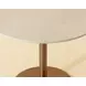 Mikha Cream and Antique Brass 40" Round Marble Top Bistro Table