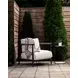Parga White And Matte Black End Table